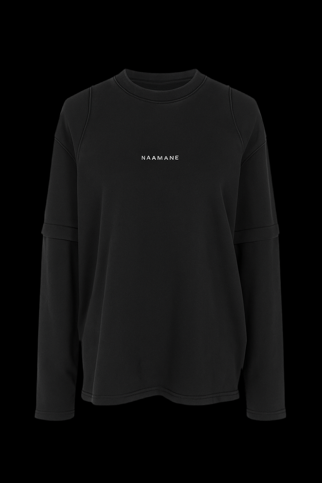 BLACK DOUBLE SLEEVE SWEATER NAAMANE