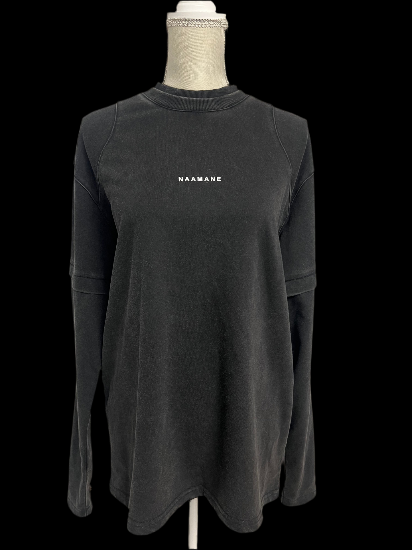 BLACK DOUBLE SLEEVE SWEATER NAAMANE