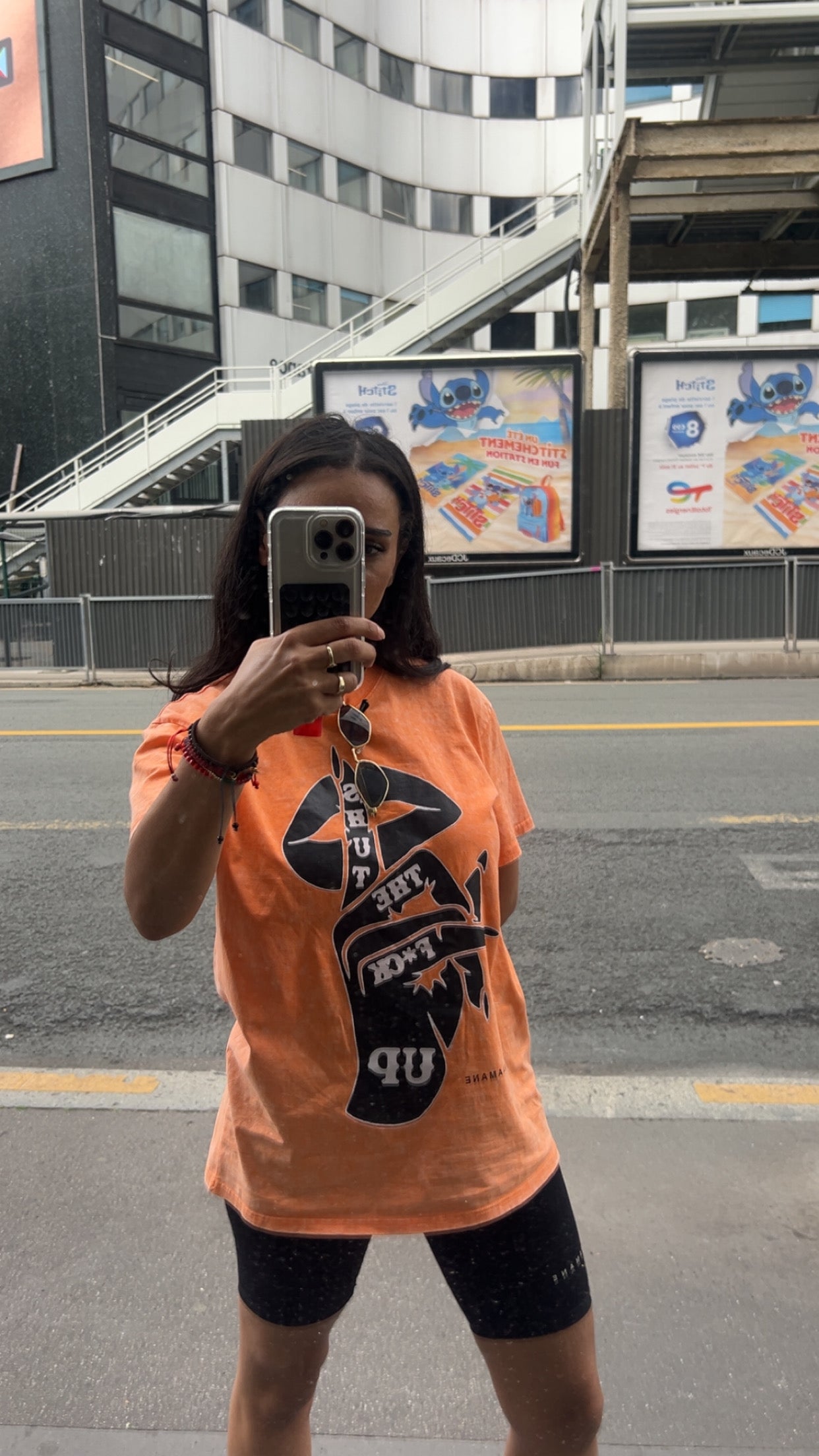 STFU ORANGE WASHED TSHIRT NAAMANE