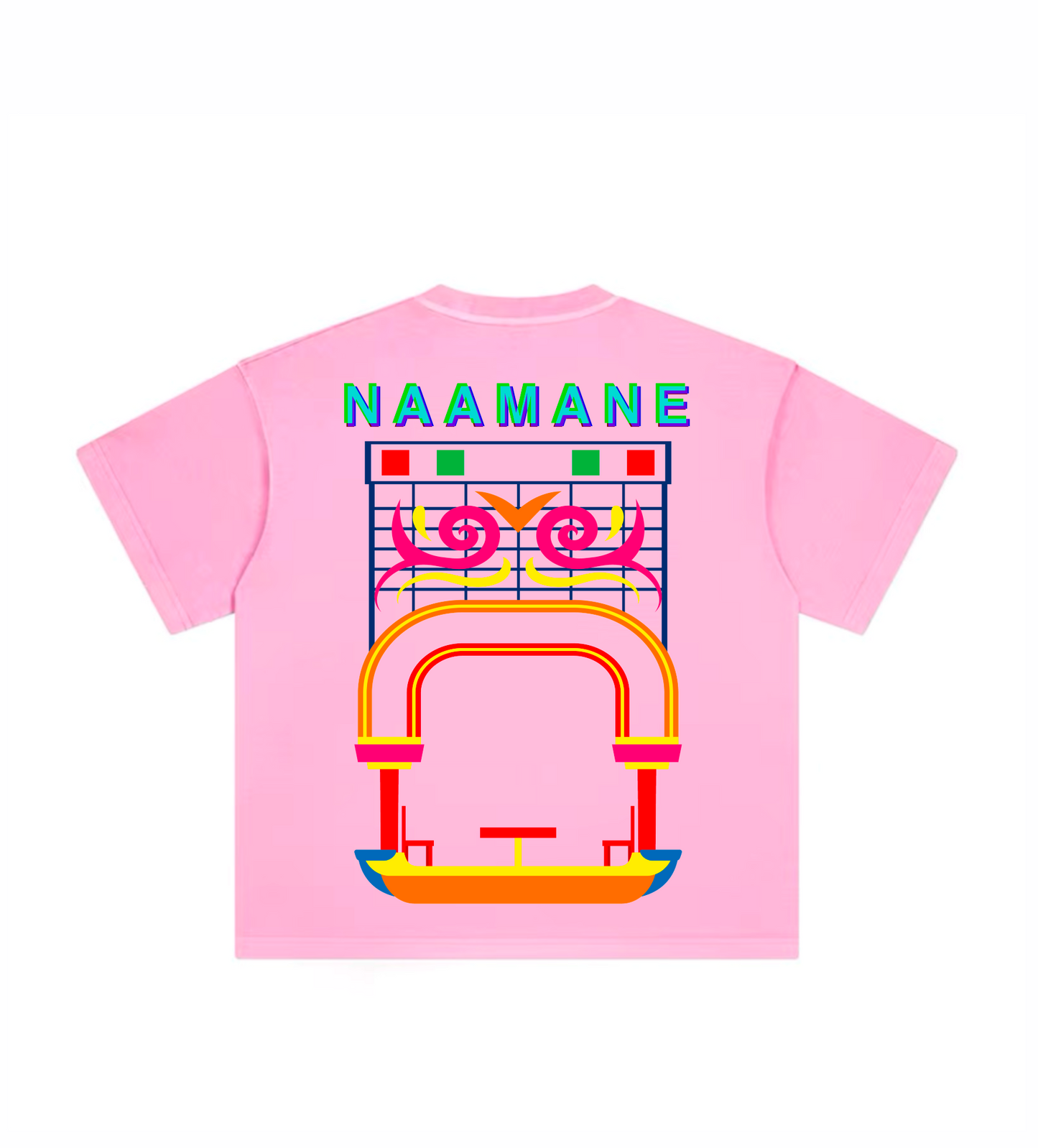 POWDER PINK REGULAR OVERSIZED NAAMANE TSHIRT