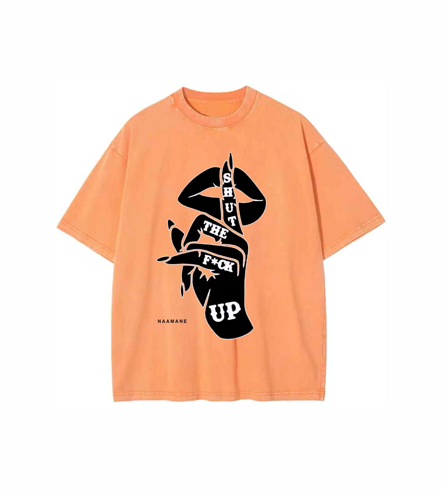 STFU ORANGE WASHED TSHIRT NAAMANE