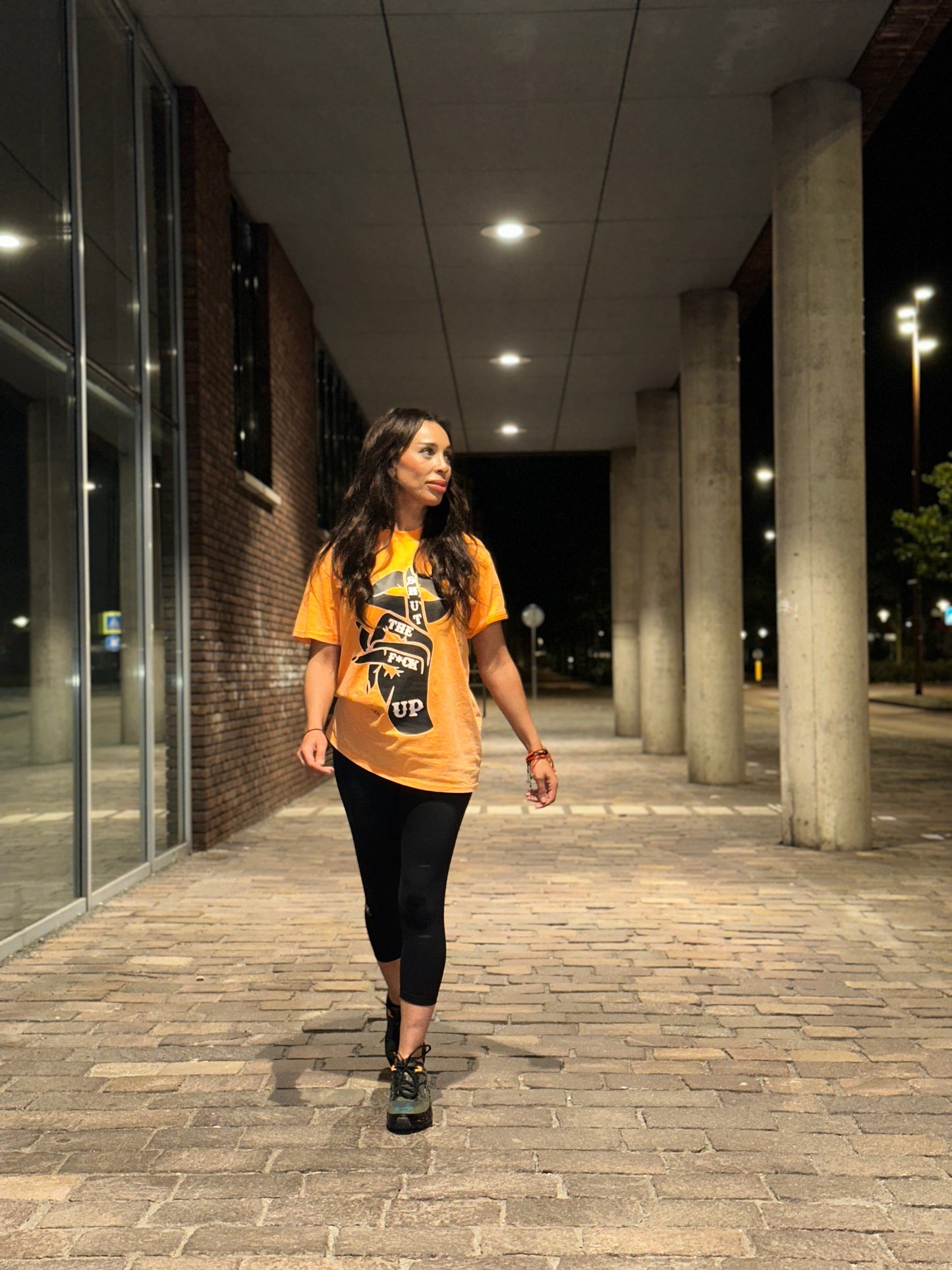 STFU ORANGE WASHED TSHIRT NAAMANE