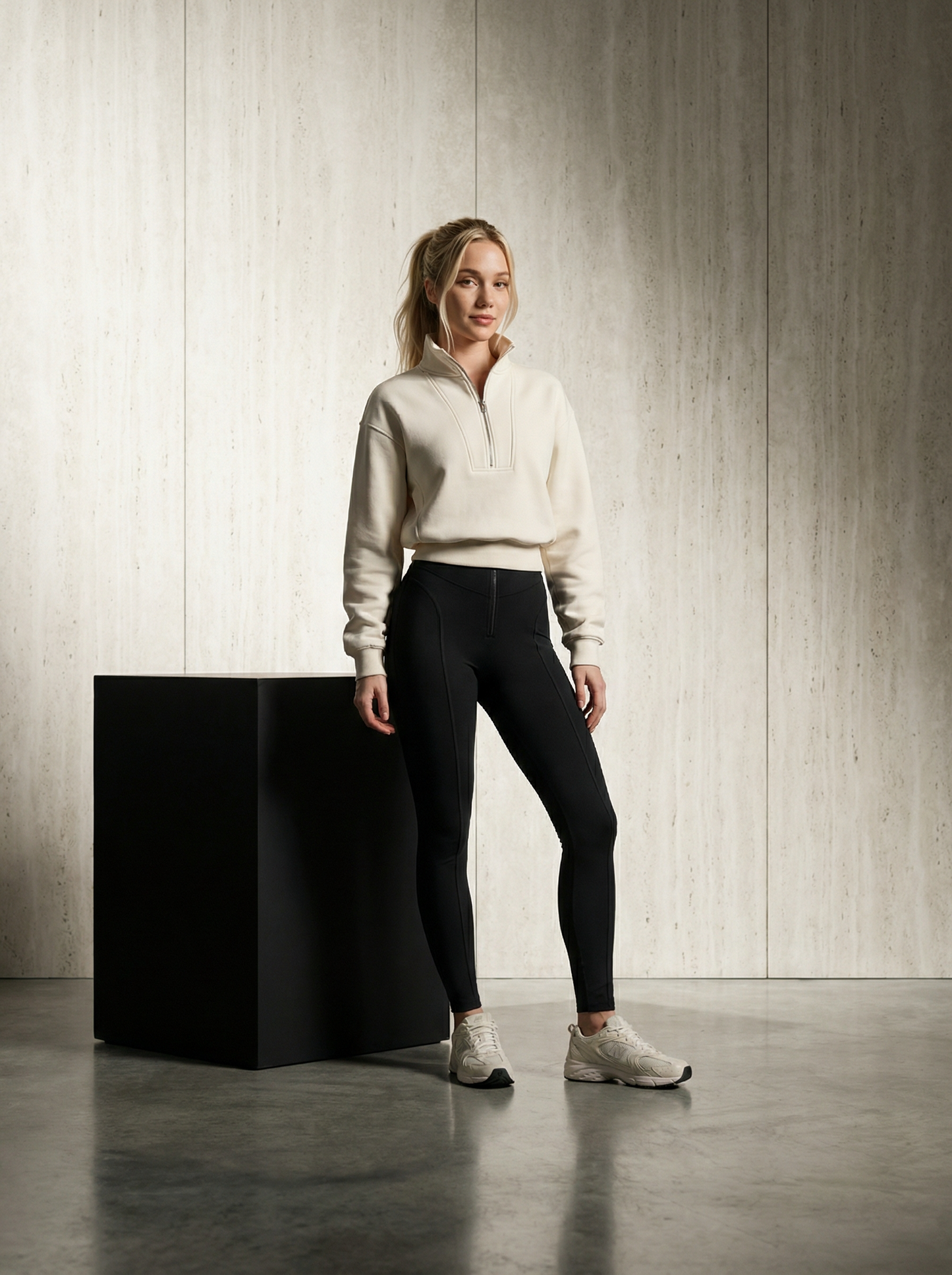 OFF WHITE QUARTER ZIP SWEATER NAAMANE