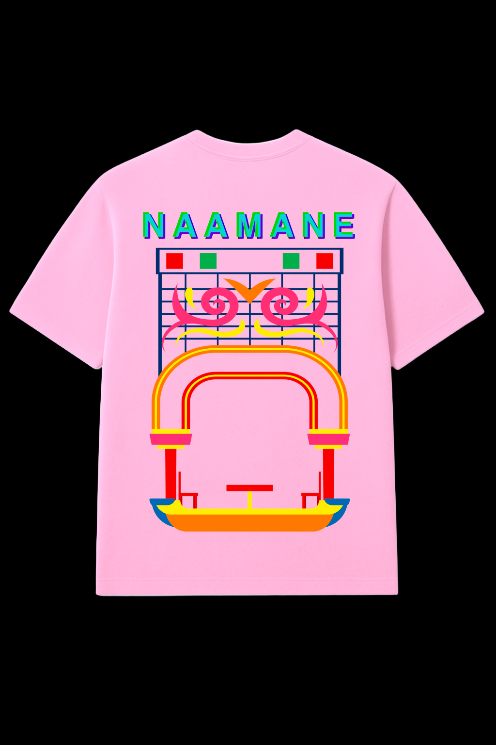 POWDER PINK REGULAR OVERSIZED NAAMANE TSHIRT