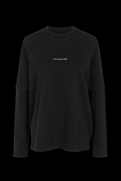 BLACK DOUBLE SLEEVE SWEATER NAAMANE
