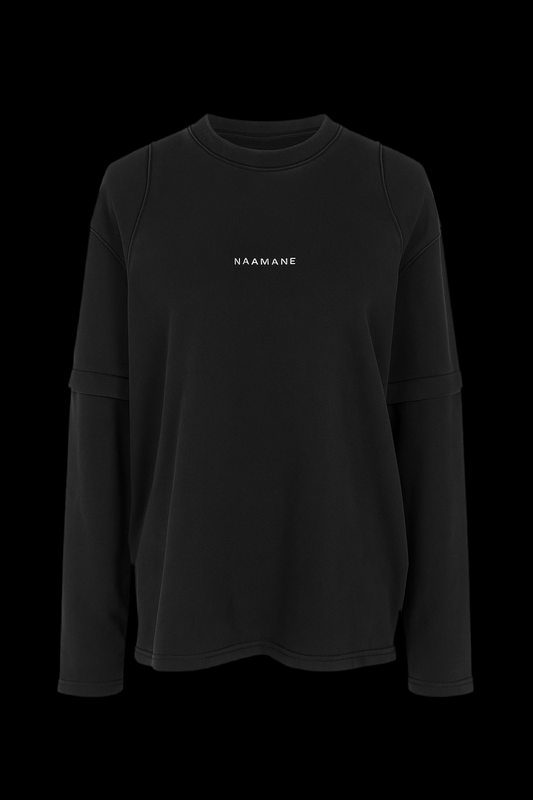 BLACK DOUBLE SLEEVE SWEATER NAAMANE