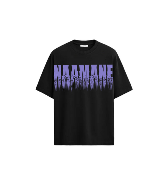 *NEW* REGULAR OVERSIZED NAAMANE DRIPPING BLACK TSHIRT