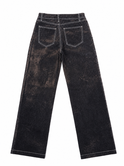 BROWN "VELVET" LOOK JEANS NAAMANE