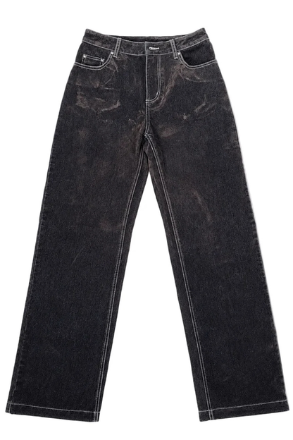 BROWN "VELVET" LOOK JEANS NAAMANE
