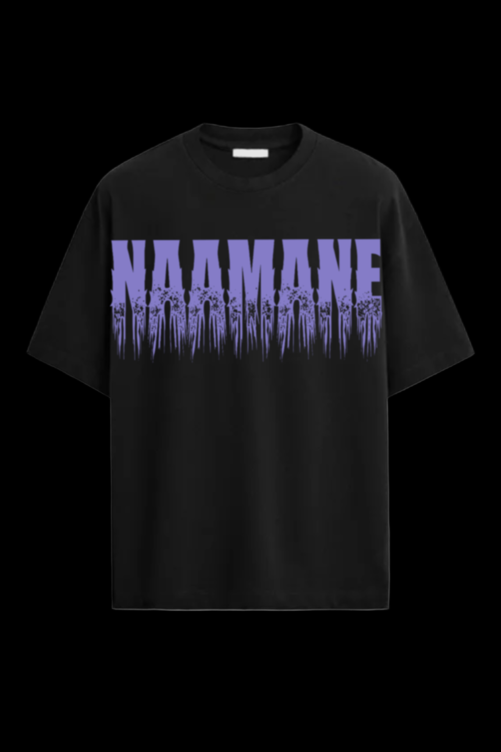 *NEW* REGULAR OVERSIZED NAAMANE DRIPPING BLACK TSHIRT