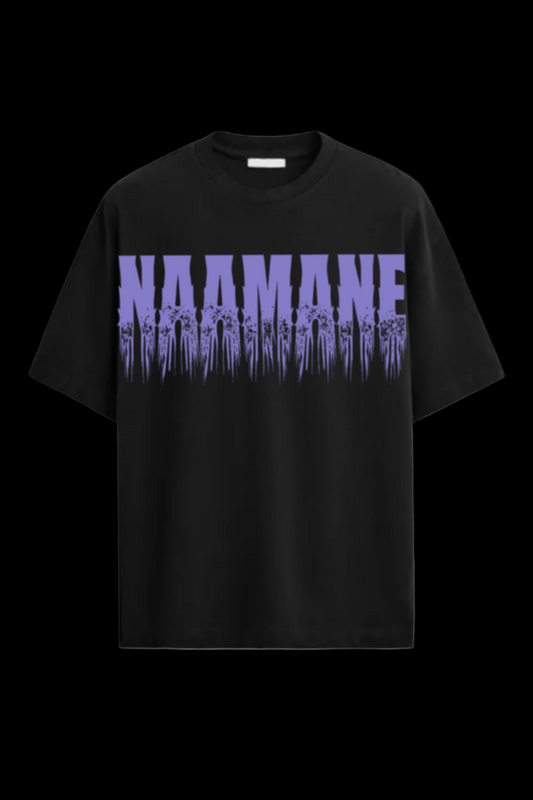 *NEW* REGULAR OVERSIZED NAAMANE DRIPPING BLACK TSHIRT
