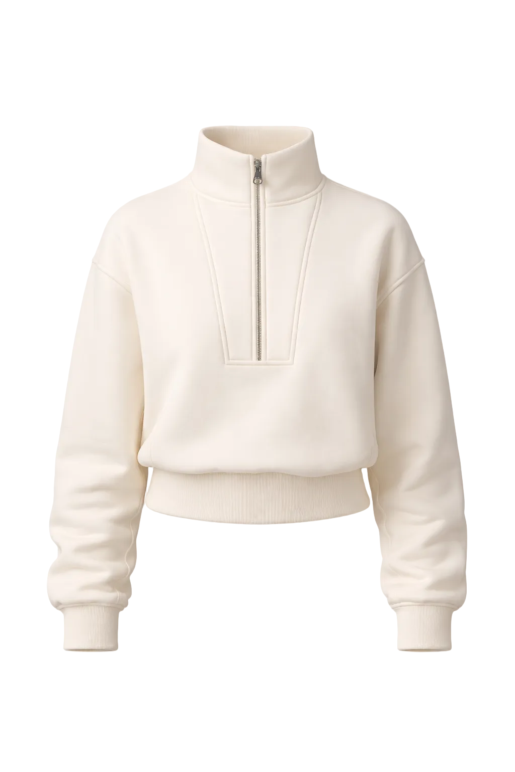 OFF WHITE QUARTER ZIP SWEATER NAAMANE