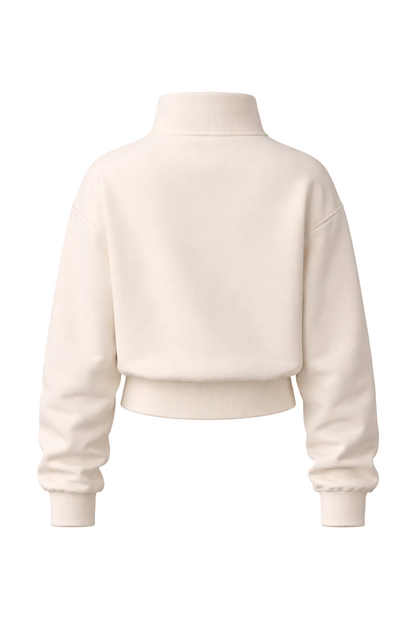 OFF WHITE QUARTER ZIP SWEATER NAAMANE