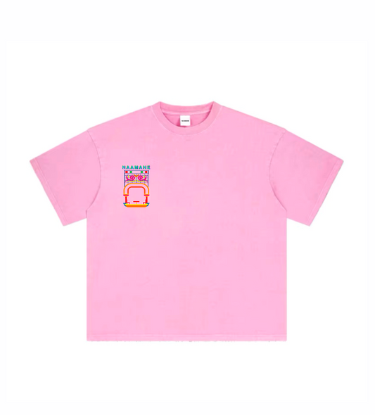 POWDER PINK REGULAR OVERSIZED NAAMANE TSHIRT