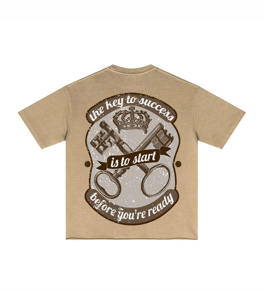 KHAKI GREEN REGULAR OVERSIZED NAAMANE TSHIRT
