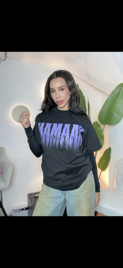 *NEW* REGULAR OVERSIZED NAAMANE DRIPPING BLACK TSHIRT