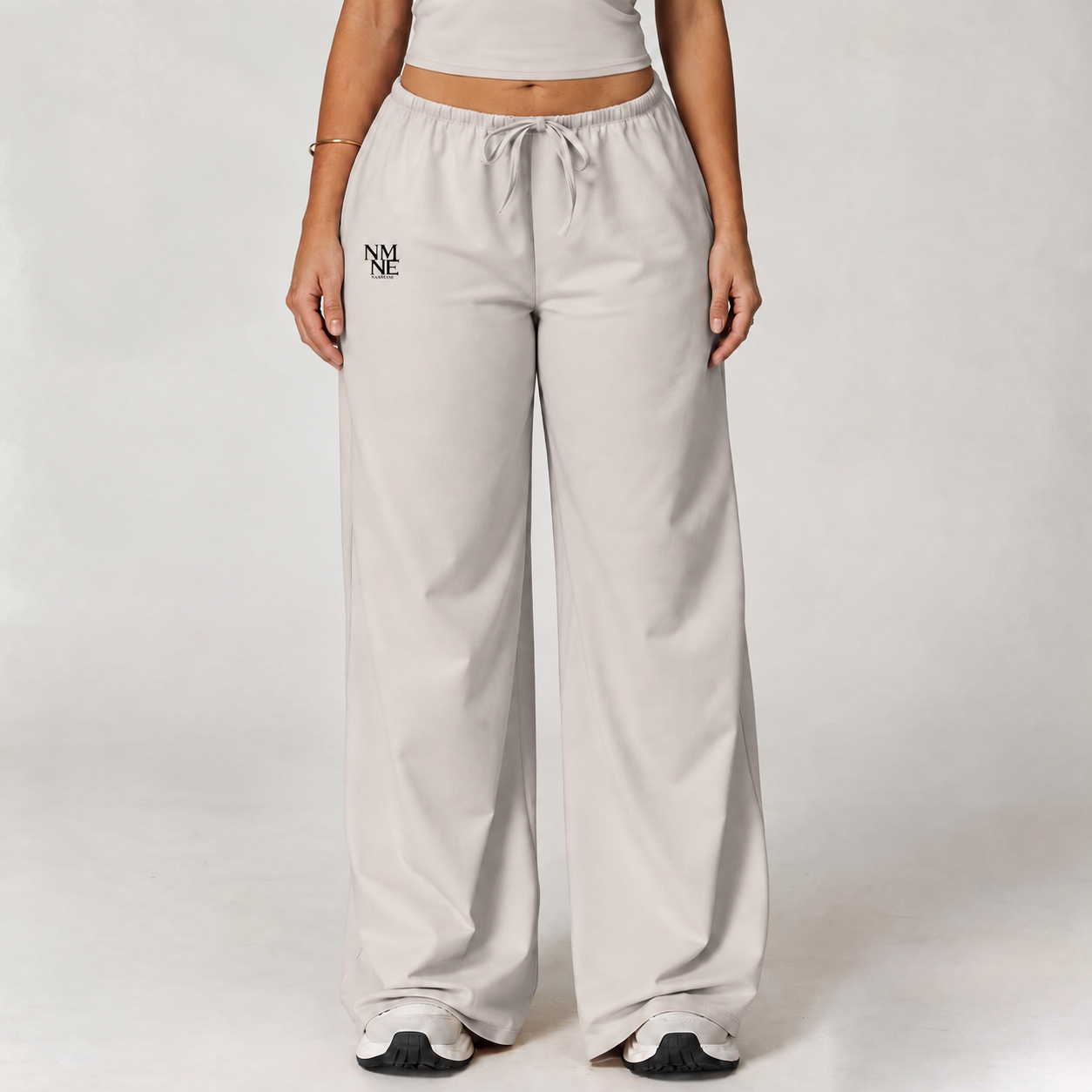 NAAMANE Sculpt Wide-Leg Pants Cream