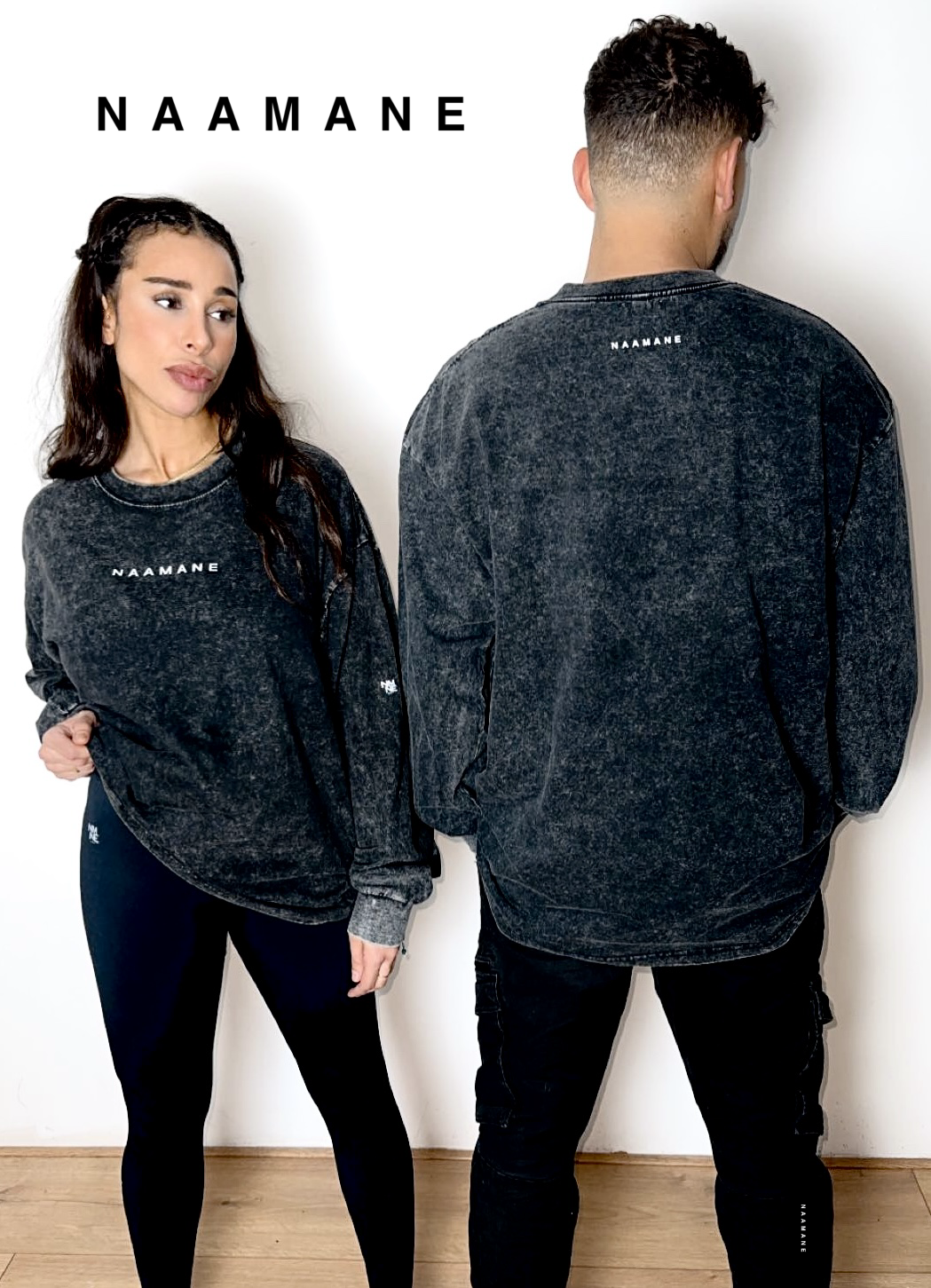 BLACK WASHED LONG TSHIRT NAAMANE
